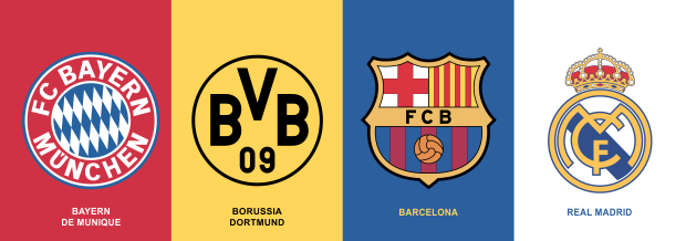 Você sabe dizer qual destes escudos de clubes estrangeiros é o verdadeiro?