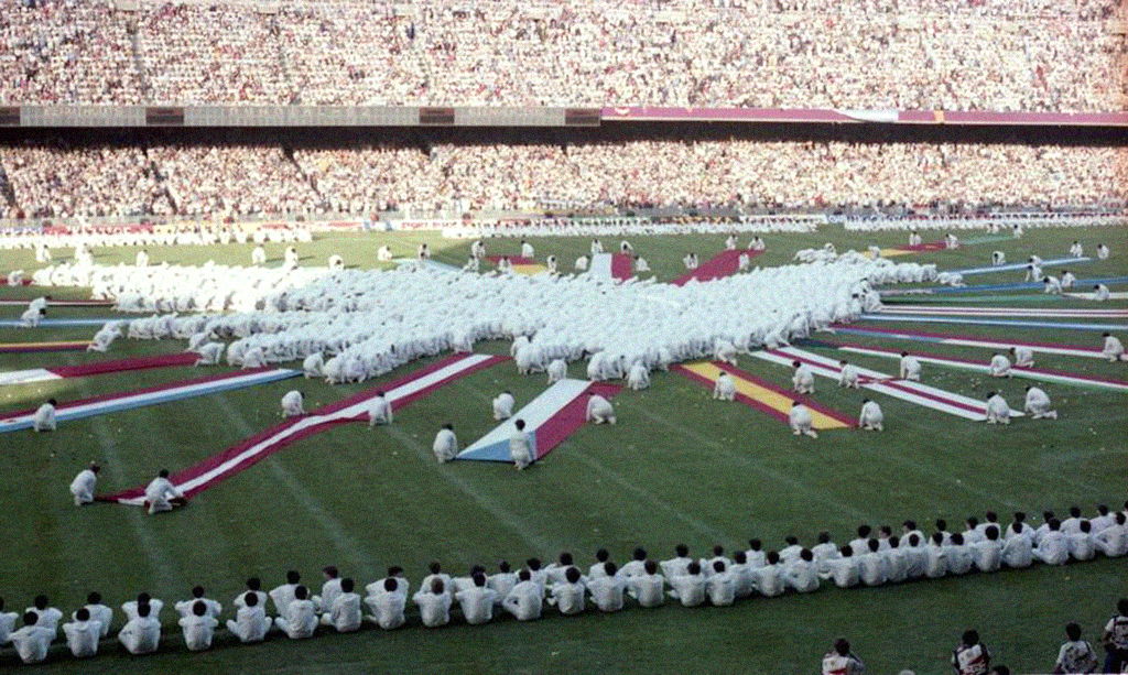 1982: cerimônia de abertura - Estádio Camp Nou