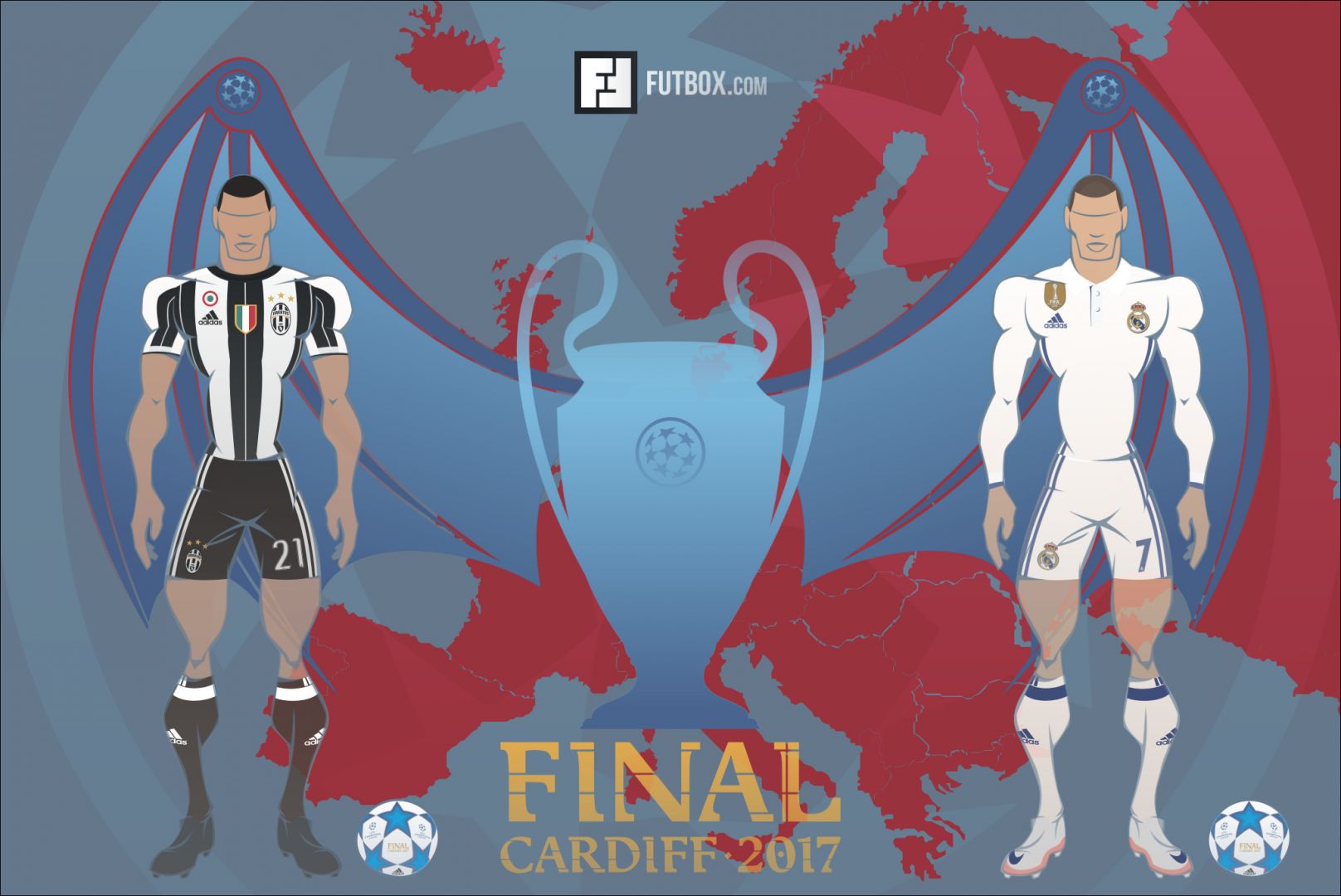Final da Champions entre Juventus (ITA) e Real Madrid (ESP)