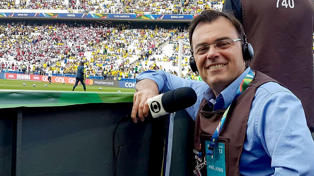 Tino Marcos estreou no jornalismo esportivo em 1985 e cobriu a seleção brasileira durante 35 anos. Foto: reprodução