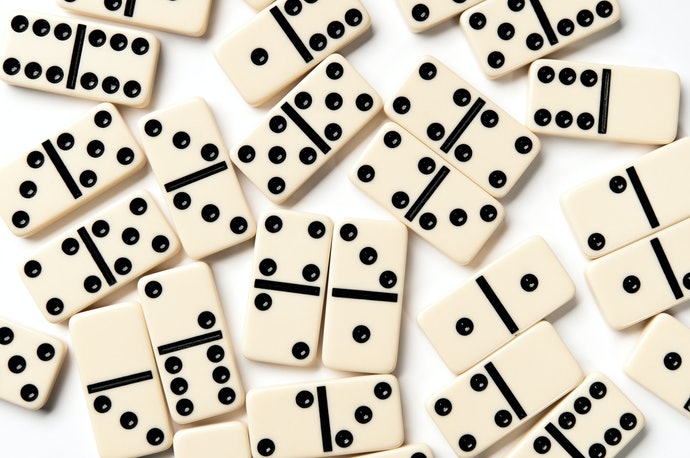 As peças clássicas do jogo de dominó