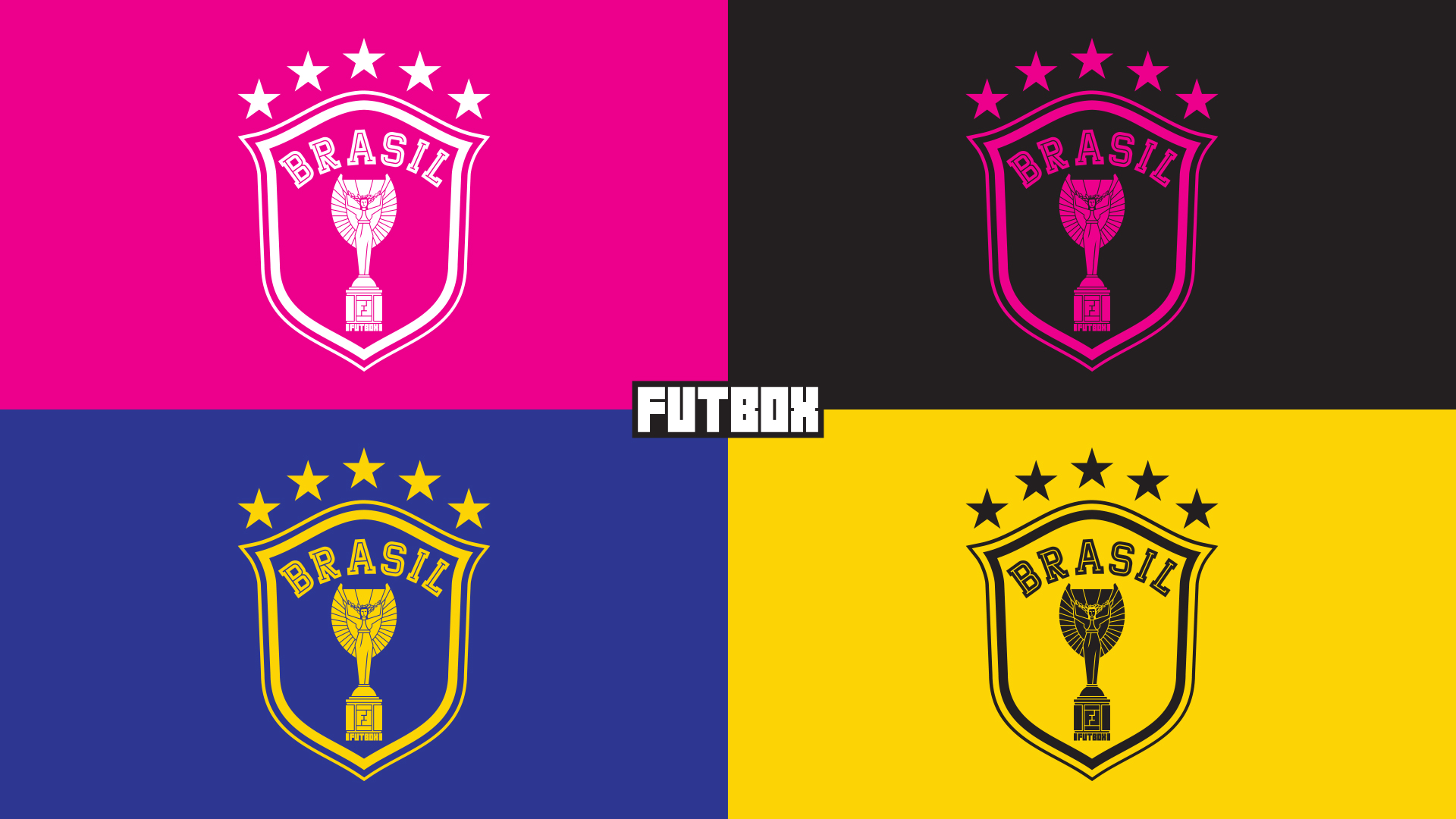 Design personalizado dos escudos da seleção.