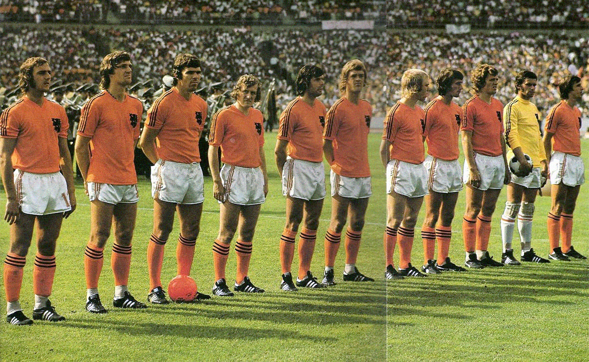 Seleção holandesa na Copa de 74, na Alemanha Ocidental